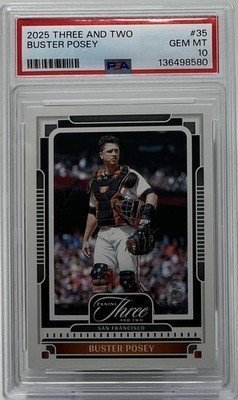 Buster Posey PSA 10- 2025 Panini Three and Two /99 -Giants, Seminoles