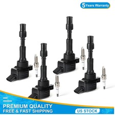 4x Ignition Coil & Spark Plug Set for 2017-2022 Kia Optima Forte5 2.0L L4 UF816