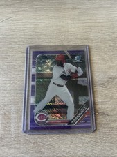 Taylor Trammell 2019 Bowman Chrome Prospects Purple Shimmer Refractor Reds 
