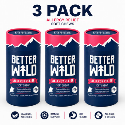 Better Wild Dog Allergy Relief Soft Chews 30ct x3 (90 Chews) Full 90-Day Supply