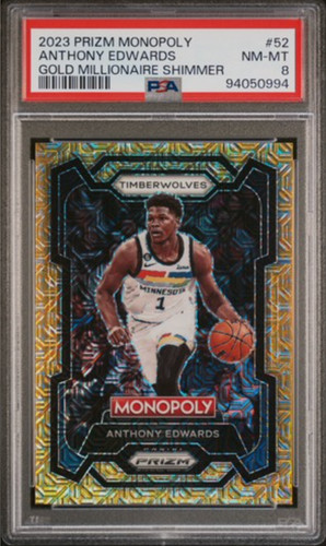 2023 Anthony Edwards [Gold Millionaire Shimmer] #52