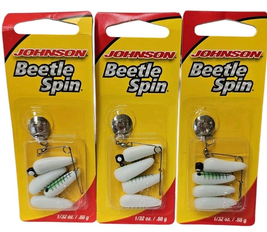 Kit Johnson Beetle Spin 1/32 Oz - 5 Leurres Souples Pour Crappie, Truite, Perche