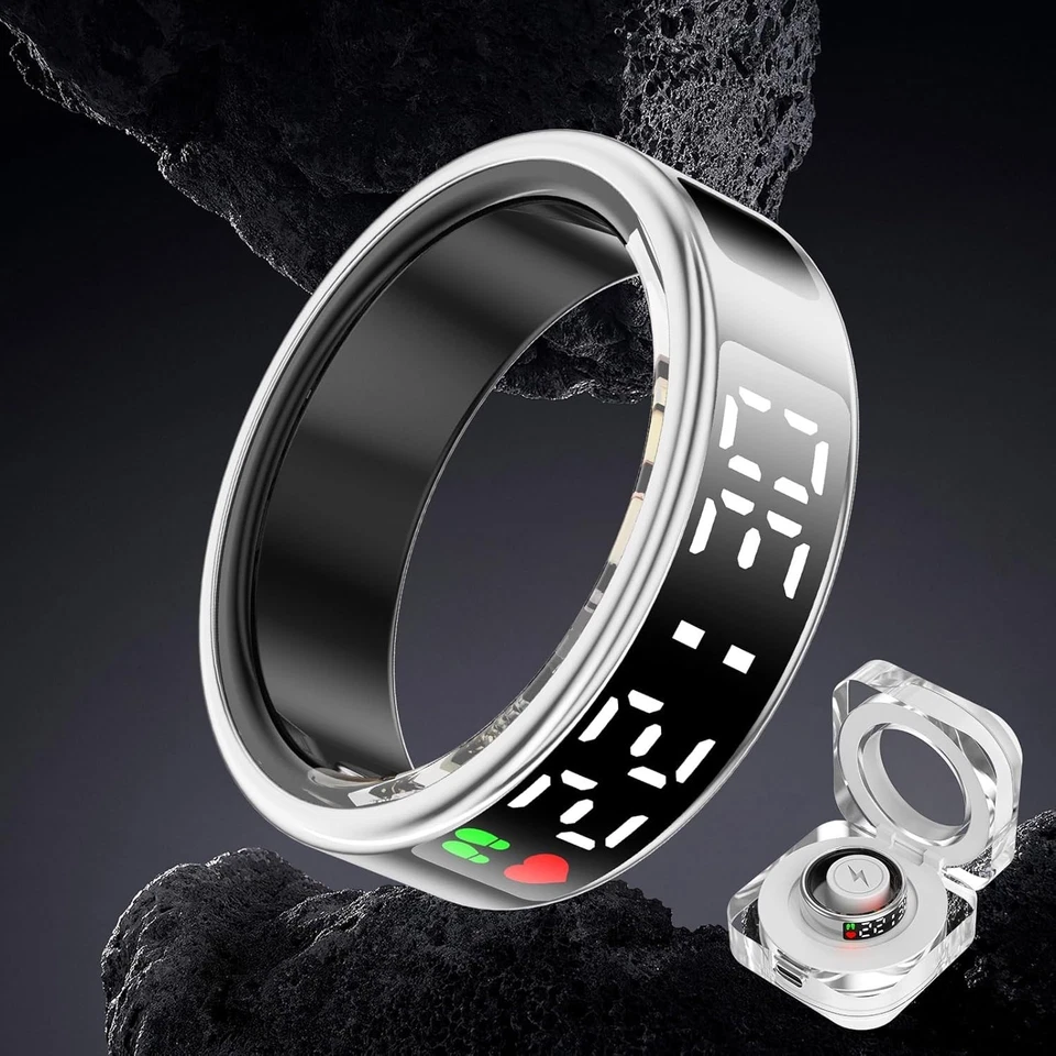 Smart Ring Herren Damen 2025 AI LED Schlaftracker Tiktok Scroll Ring IOS/Android - Bild 2 von 4
