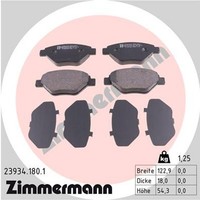Bremsbelagsatz Scheibenbremse Zimmermann 23934.180.1 FüR KM0 Megane Renault 2