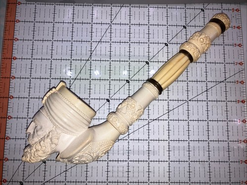 RIESIGE atemberaubende unberauchte Sultan Meerschaumpfeife XL TEILE Made in Turkey keine Reserve