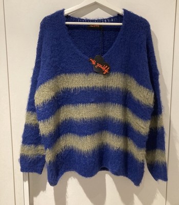 miss goodlife Pullover blau/khaki Größe XS