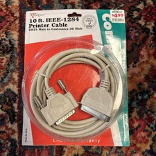 10ft IEEE-1284 Printer Cable DB25 Male To Centronics 36 Male NEW