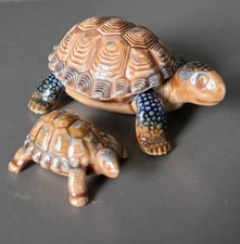 Vintage Wade Whimsies Porcelain Tortoise Family-Set of 2-Large is a Trinket Dish