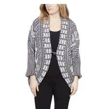 LARRY LEVINE Geometric Print Kimono Cocoon Ca...