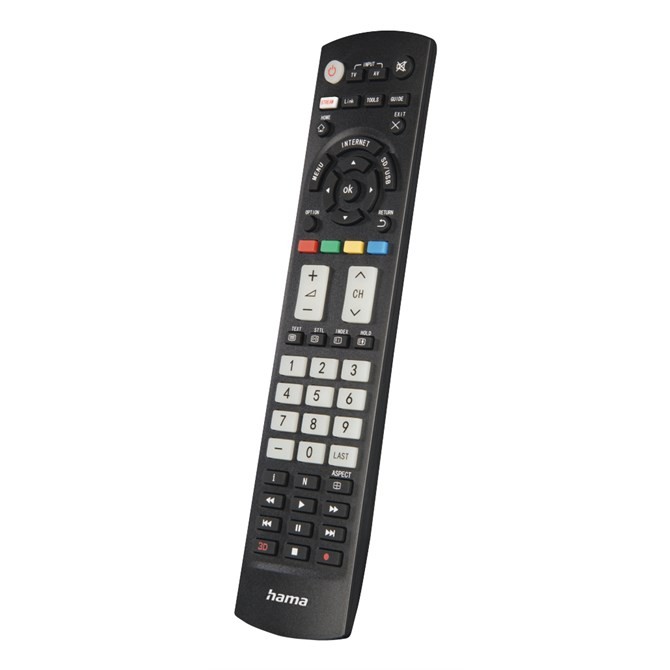 Hama Universal TV Remote Control for Panasonic IR Teachable Illuminating Buttons