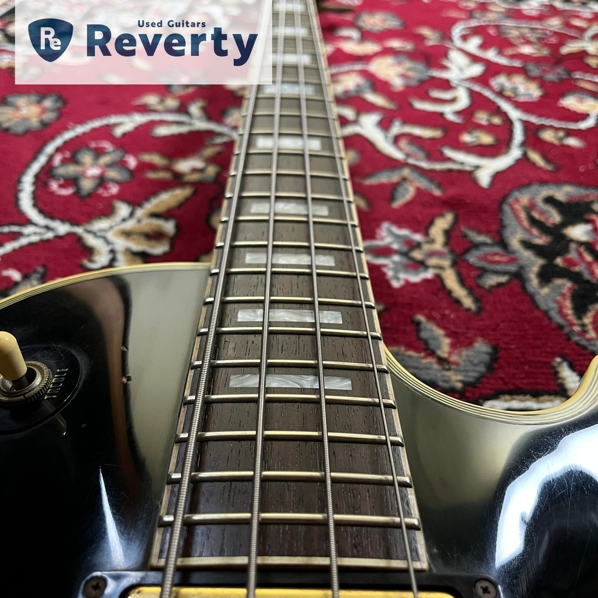 GRECO EGB-850 Black Les Paul Custom Bass Made in Japan 1991