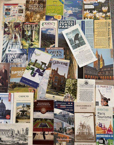 Vintage Travel Guides Brochures Maps Pamphlets Vacations Attractions Large Lot