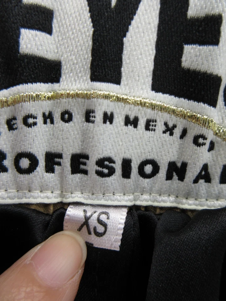 "Pantalones cortos de boxeo Cleto Reyes para hombre XS negro dorado baúles de lucha profesionales entrepierna de 7""" Foto 4 de 4