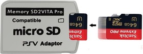 SD2Vita 5.0 MicroSD Adapter for PS Vita - 256GB Support | Fast Loading Speeds