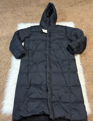 Nike Air Jordan Flight Down Hooded Long Black Size Large Parka