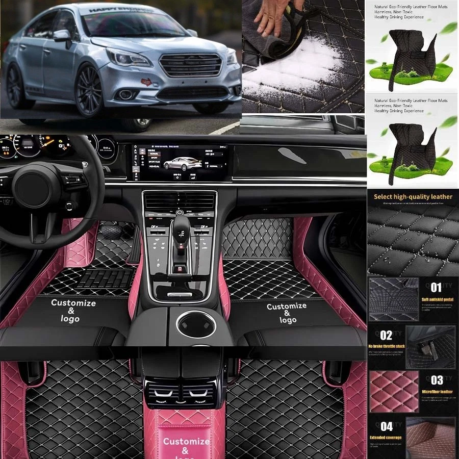 For Subaru Legacy Car Floor Mats PU Leather Auto Pads Interior Accessories Foto 3 de 4