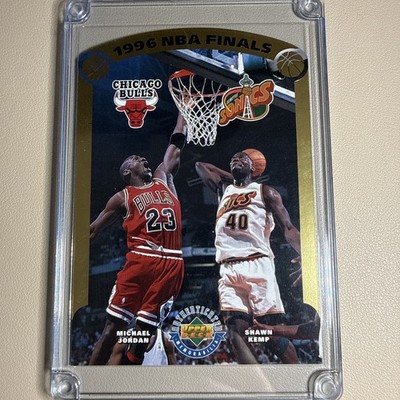 1996 Upper Deck 1996 NBA finals Michael Jordan/Shawn Kemp (4 x6 ) Card /5,000
