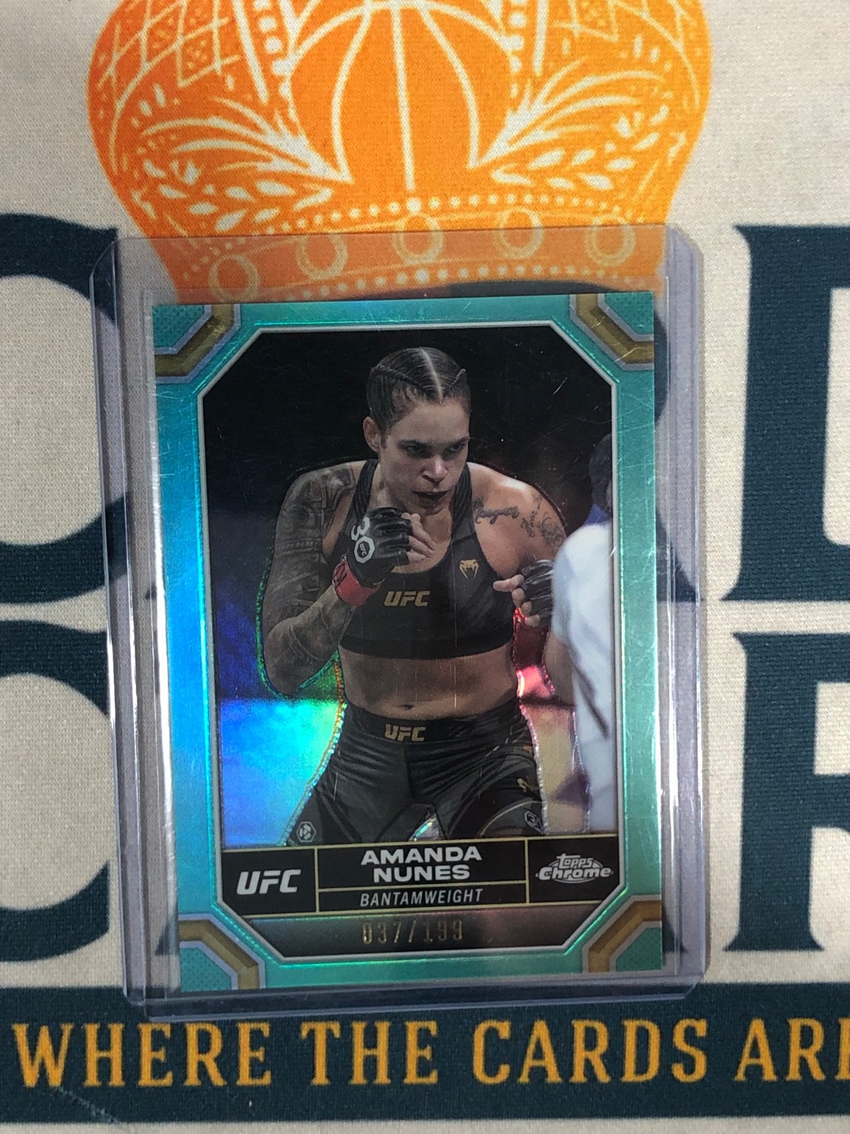 2024 Topps Chrome AMANDA NUNES Aqua Refractor /199