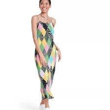 Rixo For Target Multicolor Patchwork Slip Maxi Dress