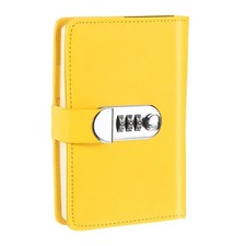 A6 Diary with Lock Journal with Lock Cute Leather Notebook Journal, Yellow