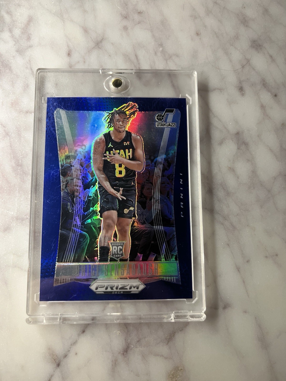 Brice Sensabaugh 2023-24 Panini Prizm DECA -Blue Prizm /149 Jazz - Rookie