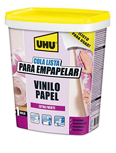 Colle papier peint intissé vinyle UHU pot de 1 kg pour encollage