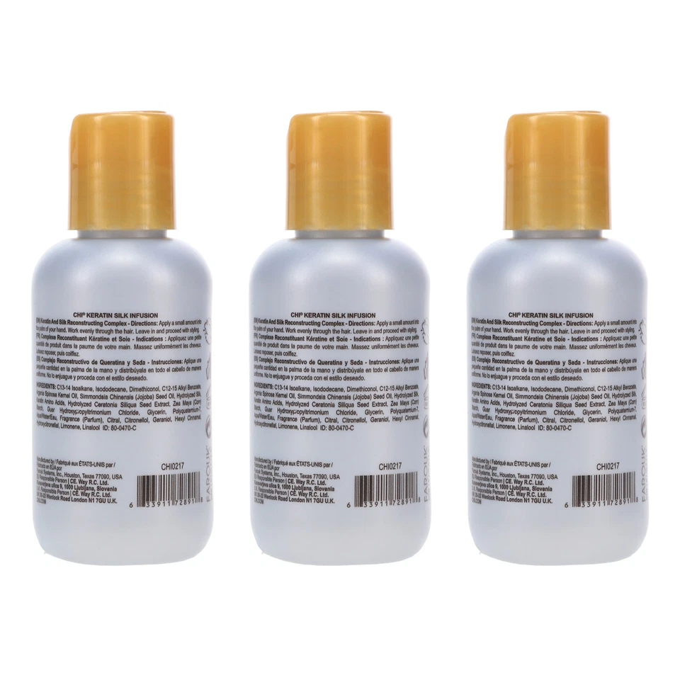 CHI Keratin Silk Infusion 2 OZ paquete de 3 Foto 4 de 4