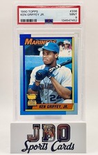 1990 Topps Ken Griffey Jr. Rookie All-Star ‘Bloody Scar’ Error Card #336 (PSA 9)