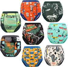 8 Packs Potty Training Pants Cotton Absorbent Training Underwear for Toddler Boy