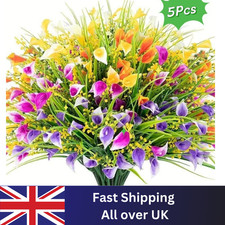 5 Bunches Of Spring Grass Calla Lilies Outdoor Artificial Flowers Decoration.