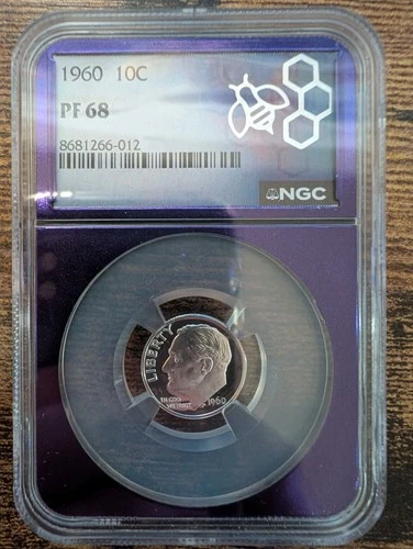 1960 Proof Silver Roosevelt Dime, NGC PF-68