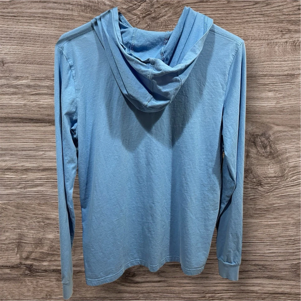 Adidas Long Sleeve Hooded Blue Shirt W/ Camo Logo Boy’s Size XL 18/20 EUC - Image 3 of 3