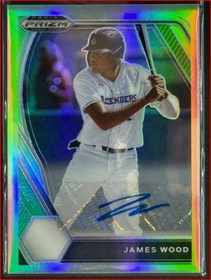 2021 Panini Prizm Draft Picks Silver Prizm Auto - James Wood #PDP62