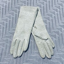 Vintage cream mid length gloves