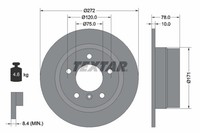 2X Textar Bremsscheibe Pro 92072303 FüR Bmw E36 3Er Compact 316 318 Tds 323