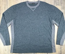 Smartwool Sweater Mens 2XL Blue Gray Crew Neck Pullover Merino Wool Outdoor