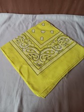 Bright Yellow Bandana 100 Cotton 21" x 21"