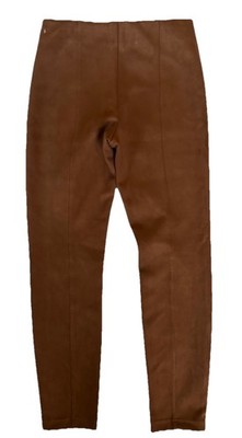 Ivanka Trump Women s Tapered Camel Brown Faux Suede Stretch Ankle Pants Small