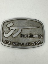 Belt Buckle US Shooting Team Barcelona '92 Vintage 1992 USA