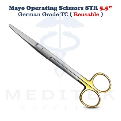 5.5'' Mayo Super-Cut Scissors Straight Blunt/Blunt T/C German Stainless