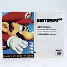 Super Mario 64 Nintendo 64 N64 Instruction Manual Booklet Insert ONLY Very Good 