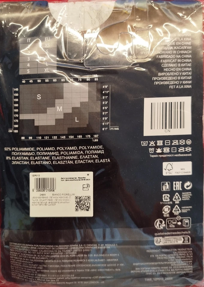 M ✨ leggings IN PIZZO BIANCO TEZENIS nuovo Pantalone VELATO✨ - Immagine 4 di 4