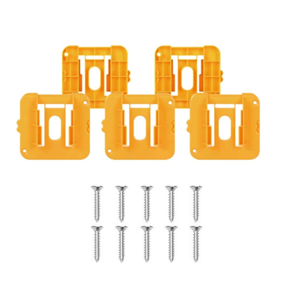 Mount Storage Device 5PCS Battery Storage Rack Holder Wall Mount Fixing Devices For DEWALT ...