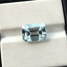 4.5 Ct AQUAMARINE Emerald Cut Stone, AAA Grade HIGH QUALITY Loose Stone Pendant