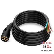 7 Way Trailer Wiring Harness, 10Ft Heavy Duty Trailer Cable Cord 10 FT