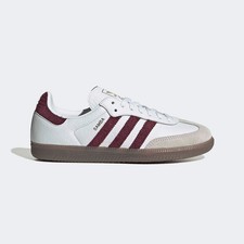Adidas Samba OG W White Maroon Gum LA0973 Authentic NIB