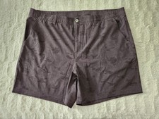 Columbia PFG Shorts Mens XXL Gray Fish Topographic Print Performance Fishing 6"