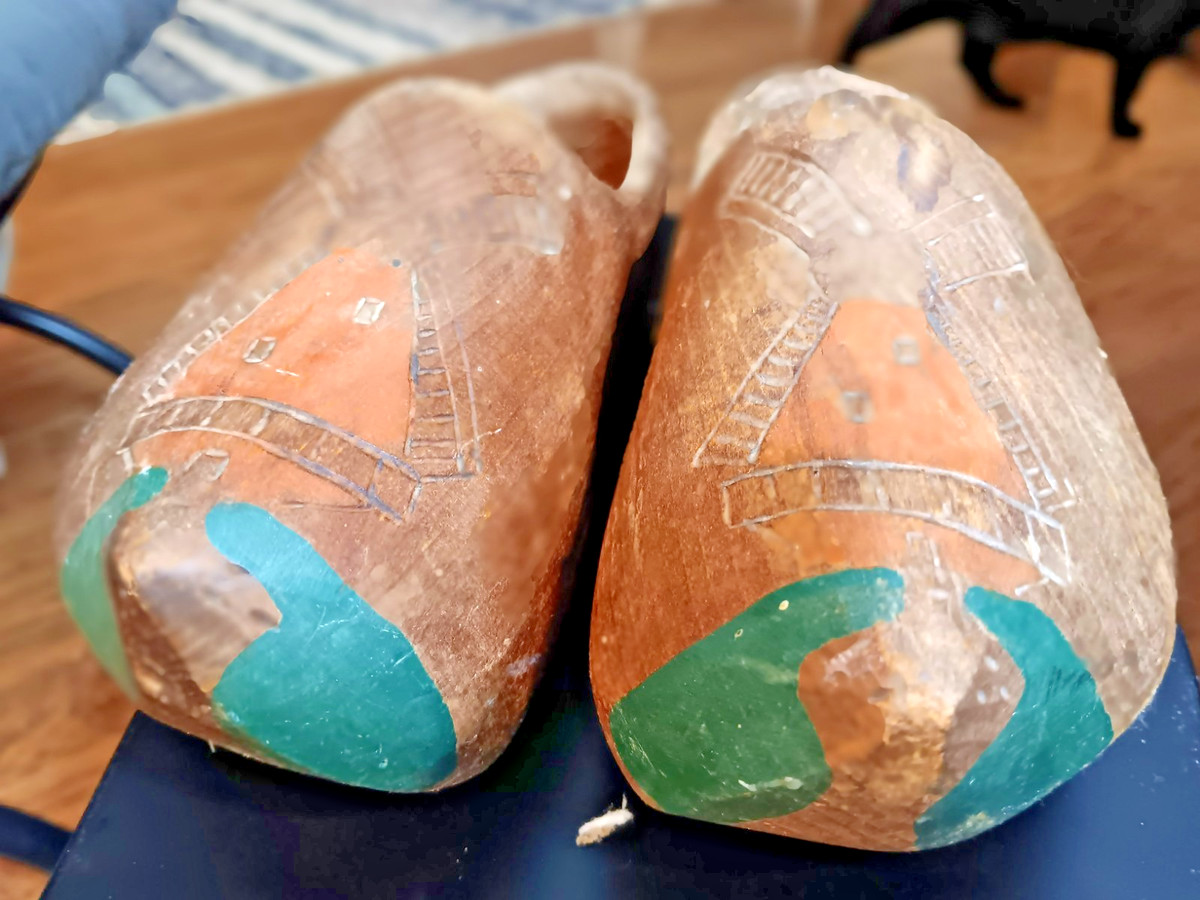 Antique Dutch Wooden Clogs View 5