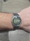 Vintage **Seiko Type II Quartz 7546-8350 – Green Dial Day Date Japan - Working