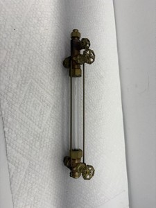 Small Brass Sight Gauge Steamer Water Fluid 